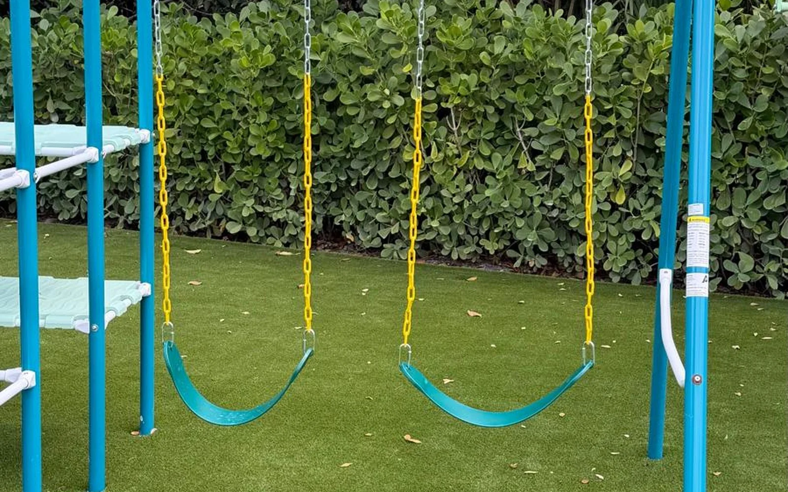 Finished detail around a children's play area and landscape edge