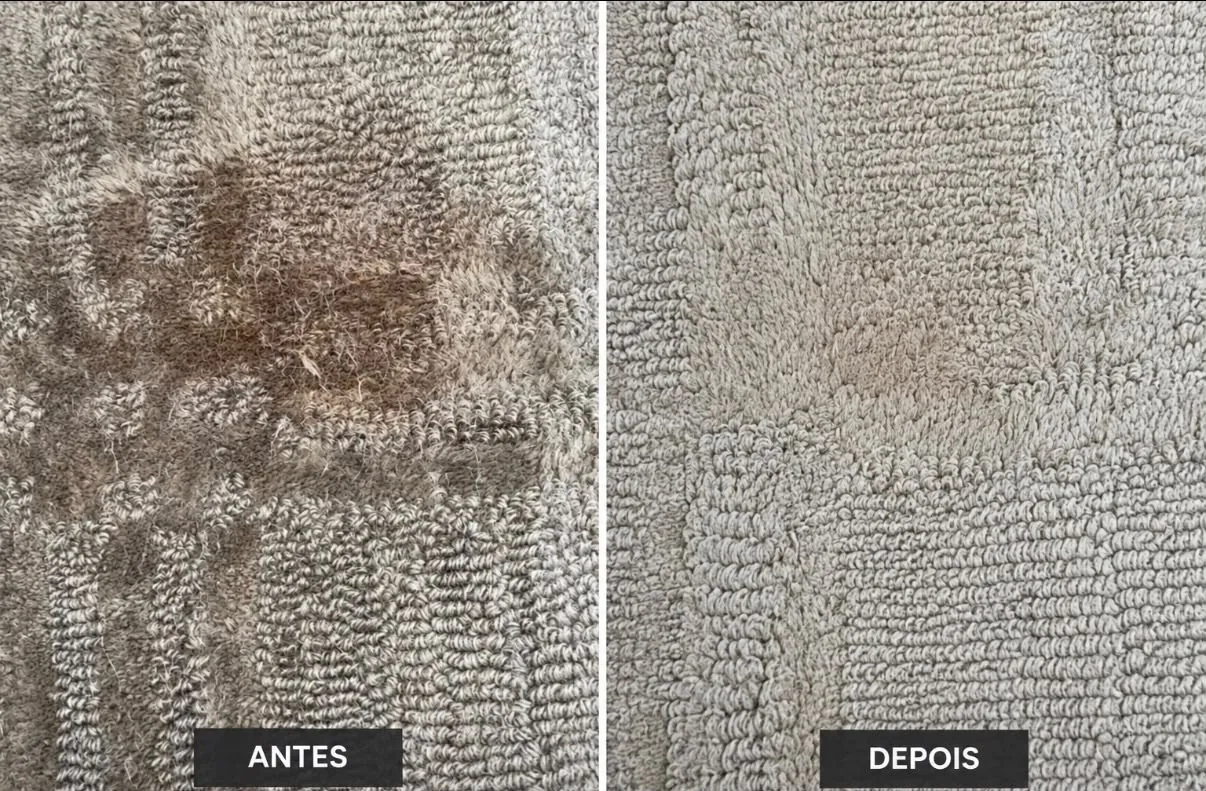 Carpet before and after professional cleaning at a Las Olas residence