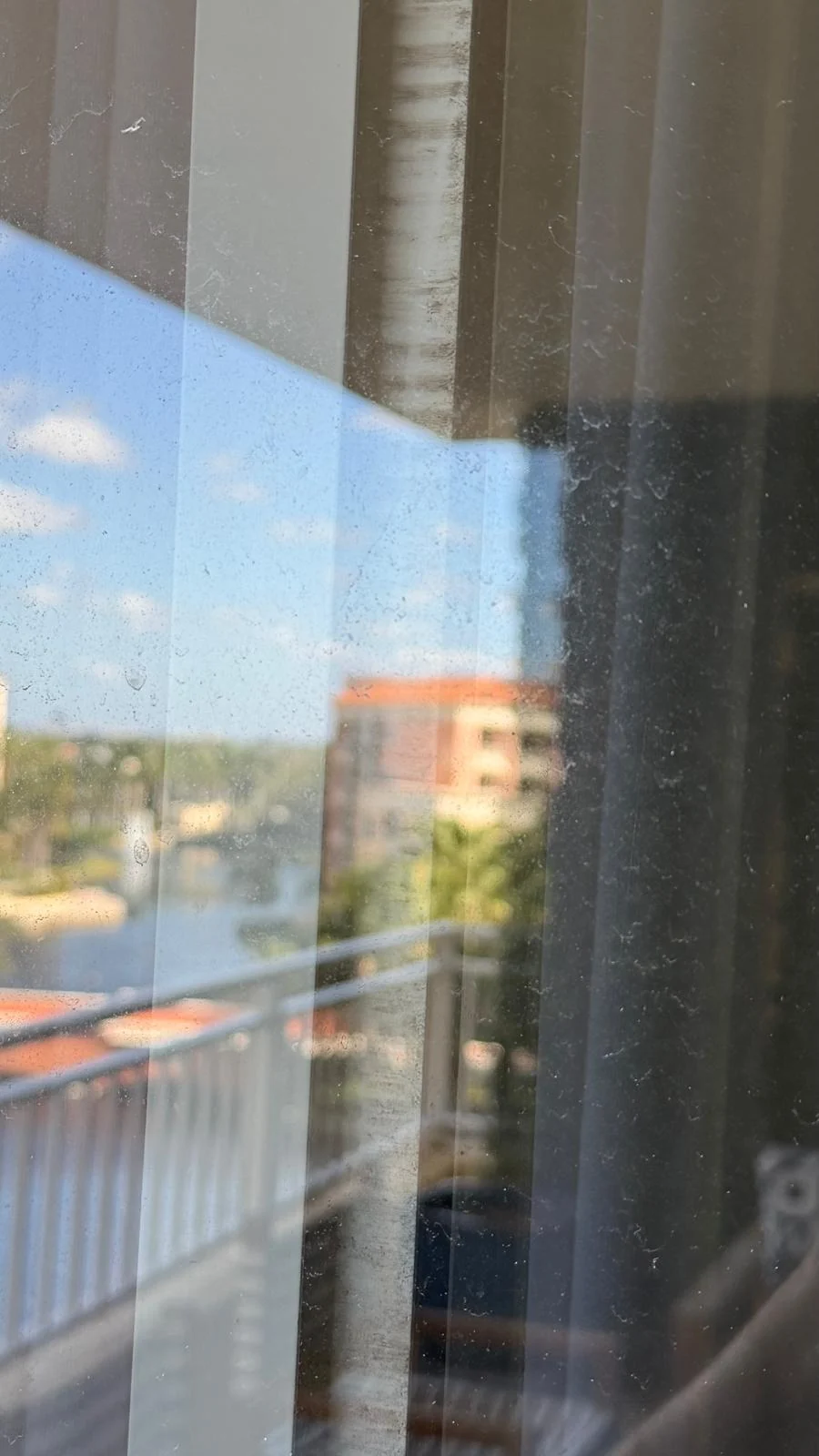 Close residential window view before professional cleaning