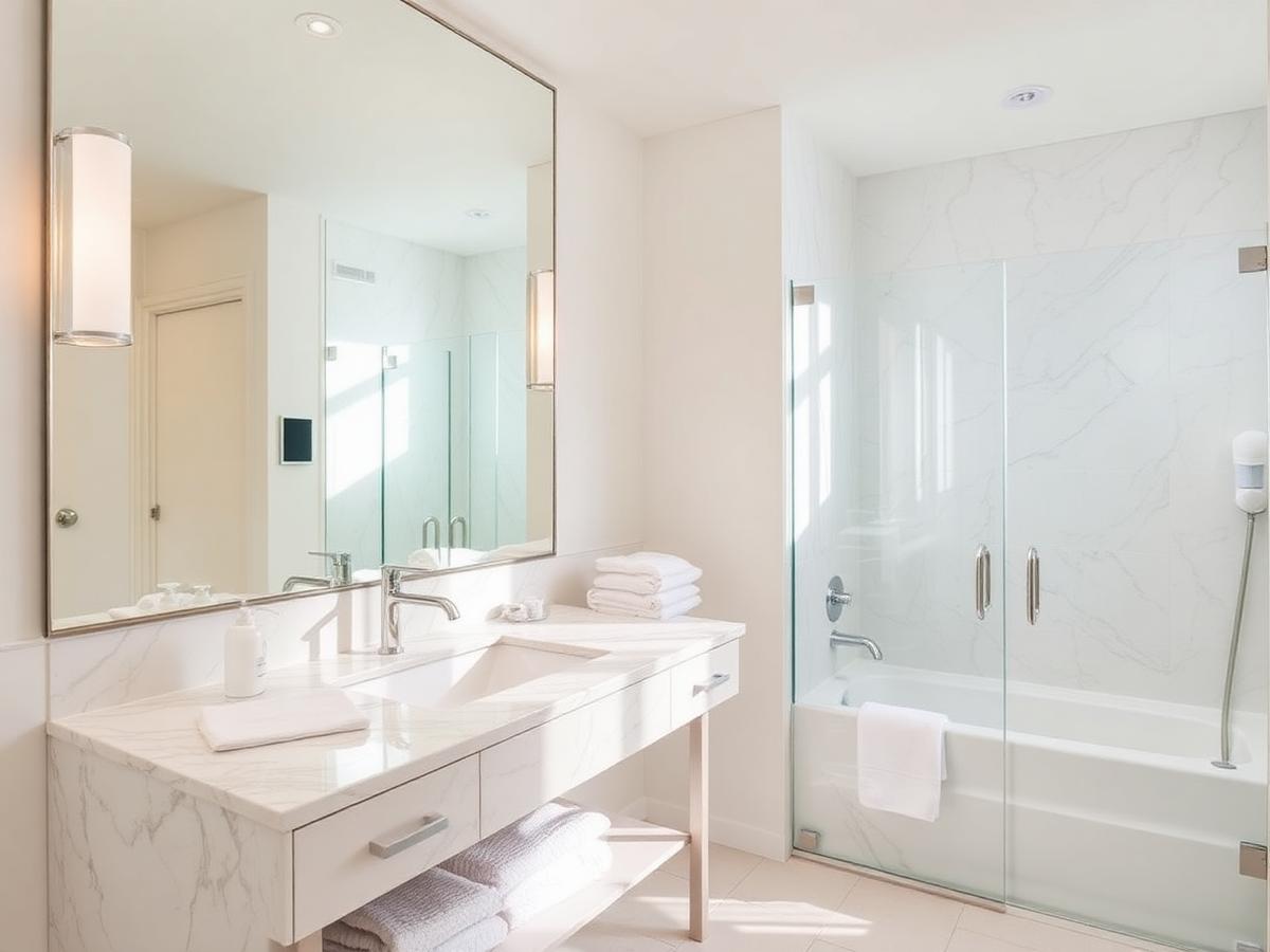 Sample imagery — pending real project photos: detailed bathroom cleaning